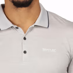 Regatta Mens Remex II Jersey Quick Dry Short Sleeve Polo Shirt Top - S, Black