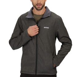 Regatta Mens Cera V Wind Resistant Softshell Outdoor Walking Hiking Jacket - S, Black
