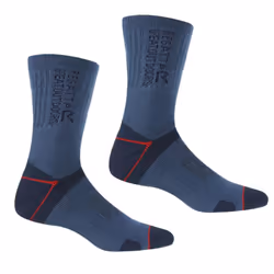 Regatta Men's Blister Protection II Socks - Dark Denim x 2 Pairs - 6 - 8 UK