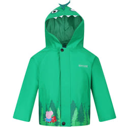 Regatta Unisex Childrens Kids Peppa Pig Waterproof Animal Outdoor Jacket Coat - 6-12 M, Green Dinosaur