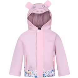 Regatta Unisex Childrens Kids Peppa Pig Waterproof Animal Outdoor Jacket Coat - 6-12 M, Pink Pig