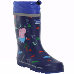 Regatta Kids Peppa Pig Splash Outdoor Wellington Boots Rain Boots Wellies - 4K UK, New Royal