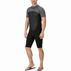 Regatta Mens Light Weight Quick Drying Warm Water Sports Surfing Short Wetsuit - S/M, Black/Dark Grey