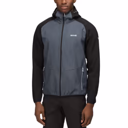 Regatta Mens Arec III Outdoor Hooded Walking Softshell Jacket Coat - Ash Marl - XL, Ash Marl