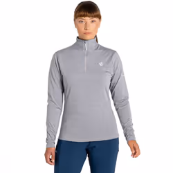 Dare 2B Womens Lowline 1/4 Zip Stretch Pullover Midlayer Jumper - 6 UK, Ash Marl