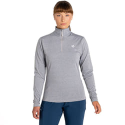 Dare 2B Womens Lowline 1/4 Zip  Stretch Pullover Midlayer Jumper - 18 UK, Ash Marl