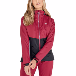 Regatta Womens Radiate II Waterproof Fleece Lined Hooded Ski Jacket - Beetroot - 8 UK, Beetroot
