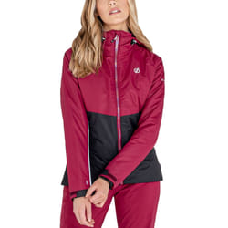 Regatta Womens Radiate II Waterproof Fleece Lined Hooded Ski Jacket - Beetroot - 8 UK, Beetroot