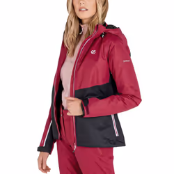 Regatta Womens Radiate II Waterproof Fleece Lined Hooded Ski Jacket - Beetroot - 8 UK, Beetroot