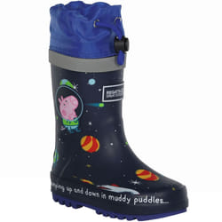 Regatta Kids Peppa Pig Splash Outdoor Wellington Boots Rain Boots Wellies - 4K UK, Navy Space