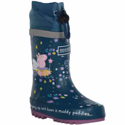 Regatta Kids Peppa Pig Splash Outdoor Wellington Boots Rain Boots Wellies - 12K UK, Gulfstream