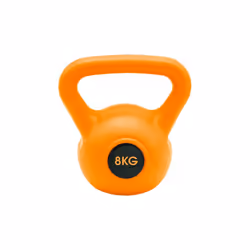 kettlebell 8 kg rubber orange