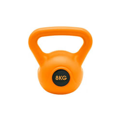 kettlebell 8 kg rubber orange
