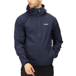 Regatta Mens Arec III Outdoor Hooded Walking  Softshell Jacket Coat - S, Navy