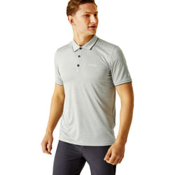 Regatta Mens Remex II Jersey Quick Dry Short Sleeve Polo Shirt Top - S, Grey