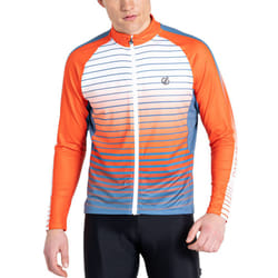Dare 2b Mens AEP Virtuous Long Sleeve Reflective Cycling Jersey Top - S, Orange