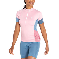 Dare 2B Womens Compassion II Lightweight Short Sleeve Cycling Jersey Top - 18, Powder Pink