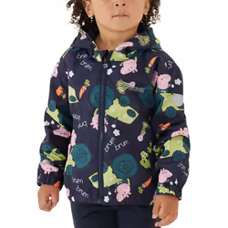 Regatta Unisex Kids Peppa Pig Muddy Puddle Outdoor Waterproof Hooded Jacket - 6-12 Months, Navy
