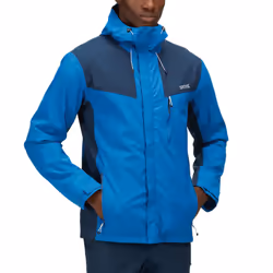 Regatta Mens Birchdale Waterproof Hooded Outdoor Walking Hiking Jacket Coat - S, Blue