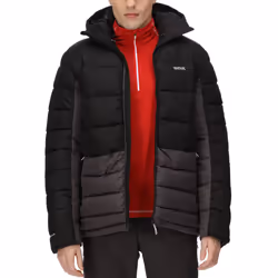 Regatta Mens Nevado VI Hooded Warm Insulated Padded Puffer Jacket Coat - 2XL, Black/Dark Grey