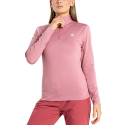 Dare 2B Womens Lowline 1/4 Zip  Stretch Pullover Midlayer Jumper - 8 UK, Mesa Rose