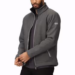 Regatta Mens Garrian II Full Zip Sherpa Lined Fleece Jacket - 4XL, Grey
