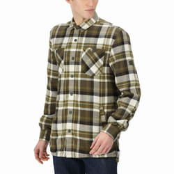Regatta Mens Thamos Long Sleeve Checkered Brushed Shirt - S, Khaki