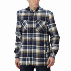 Regatta Mens Thamos Long Sleeve Checkered Brushed Shirt - S, Navy