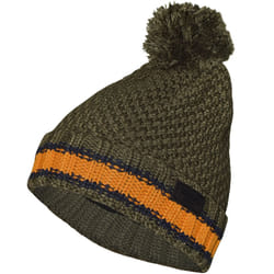 Regatta Kids Davin Knit Knitted Fleece Lined Warm Winter Beanie Bobble Hat - 4-6 Yrs, Dark Khaki