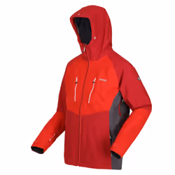 Regatta Men's Sacramento VIII Waterproof Jacket | Dark Red Chinese Red M, Rain jacket, Male, Adult, Zipper, Red