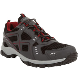 Regatta Mens Vendeavour Waterproof Ankle Hiking Trail Walking Boots - 8 UK, Granite/Rio Red