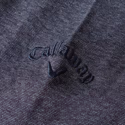 Callaway Golf 2021 Mens Long Sleeve ATY Swing Tech Opti-Dri Polo Shirt - S, Navy Chambray Heather