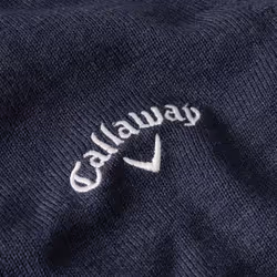 Callaway Golf Mens 2021 Odyssey Long Sleeve V-Neck 12 Gauge Embroidered Sweater - XL, Navy Heather