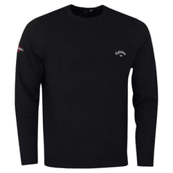 Callaway Golf Mens 2021 Odyssey Signature Tour Logo Knit Crew Neck Golf Sweater - XL, True Black