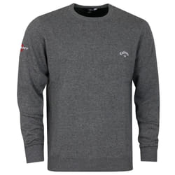 Callaway Golf Mens 2021 Odyssey Signature Tour Logo Knit Crew Neck Golf Sweater - S, Charcoal Heather
