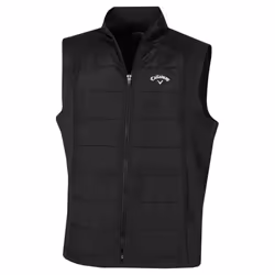 Callaway Golf Mens 2021 Full Zip Puffer Sleeveless Chevron Padded Chest Gilet - 2XL, Caviar