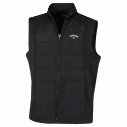 Callaway Golf Mens 2021 Full Zip Puffer Sleeveless Chevron Padded Chest Gilet - 4XL, Caviar