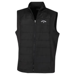 Callaway Golf Mens 2021 Full Zip Puffer Sleeveless Chevron Padded Chest Gilet - 4XL, Caviar