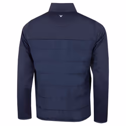 Callaway Golf Mens 2021 Long Sleeve Mixed Media Full Zip Padded Chest Chevron - XL, Peacoat