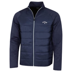 Callaway Golf Mens 2021 Long Sleeve Mixed Media Full Zip Padded Chest Chevron - 4XL, Peacoat