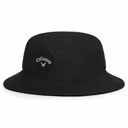 Callaway Golf Mens 2025 Aqua Dry Waterproof One Size Versatile Logo Bucket Hat - One Size, Caviar
