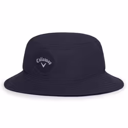 Callaway Golf Mens 2025 Aqua Dry Waterproof One Size Versatile Logo Bucket Hat - One Size, Navy