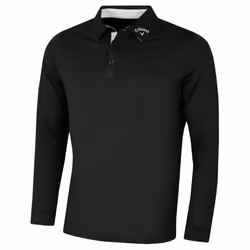 Callaway Golf Mens 2022 Long Sleeve Swingtech Performance Polo Shirt - S, Caviar