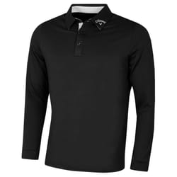 Callaway Golf Mens 2022 Long Sleeve Swingtech Performance Polo Shirt - S, Caviar