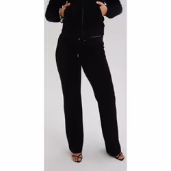 Juicy Couture Del Ray Polyester Women's Black Joggers - Black, XL