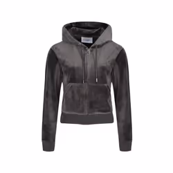 Juicy Couture Robertson Classic Jacket Polyester Women's Grey Hooded Sweatshirt - Not Specified, S