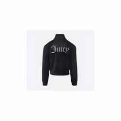 JUICY COUTURE Tanya diamante luxury velour jacket in Black - X-Large