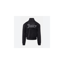 JUICY COUTURE Tanya diamante luxury velour jacket in Black - X-Large