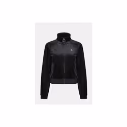 JUICY COUTURE Tanya diamante luxury velour jacket in Black - X-Large