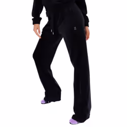 Juicy Couture Tina Velour Track Bottoms SS21 - X-Large, Black